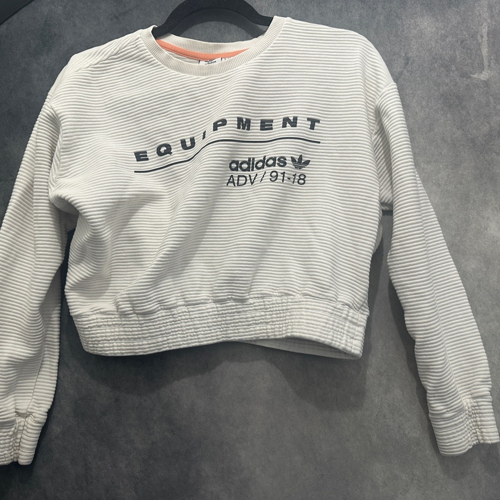 Adidas Equipment Women's White Ribbed Sweatshirt ADV 91-18